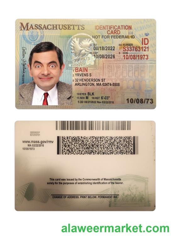 USA Massachusetts ID card